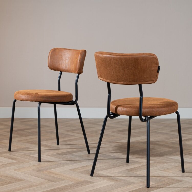 Esszimmerstuhl Lyon Eco-Leder cognac