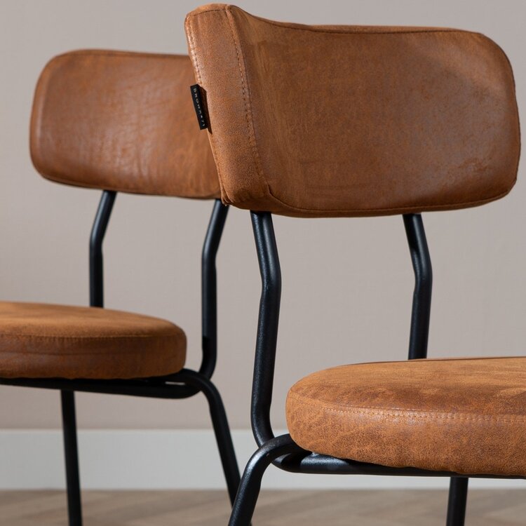 Esszimmerstuhl Lyon Eco-Leder cognac