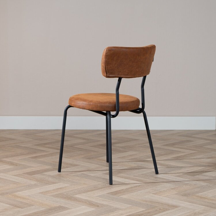 Esszimmerstuhl Lyon Eco-Leder cognac