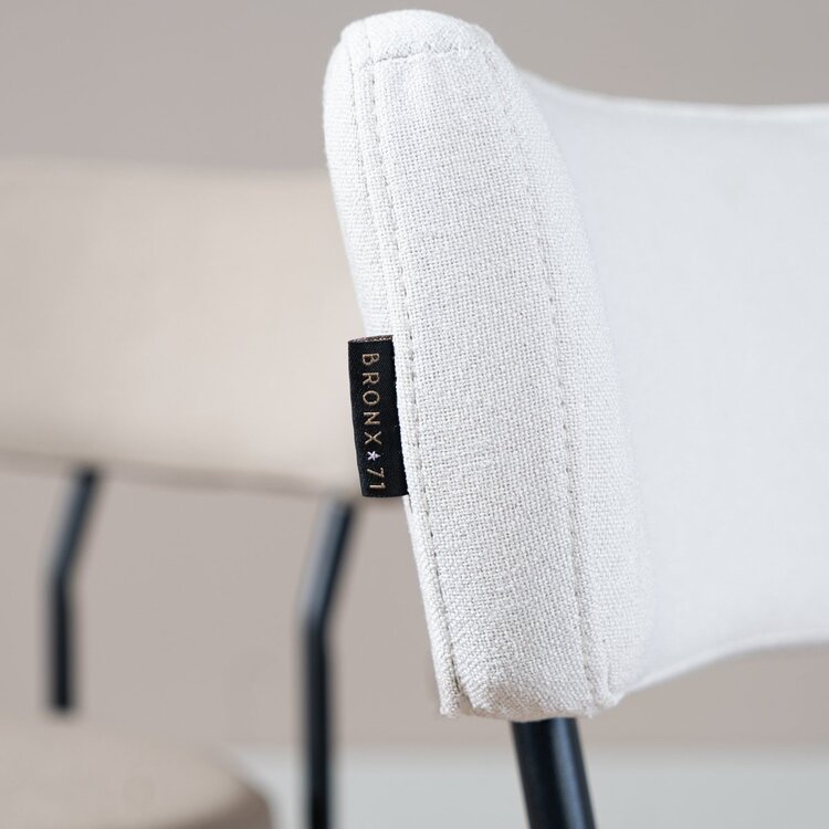 Esszimmerstuhl Lyon recycelter Stoff off white