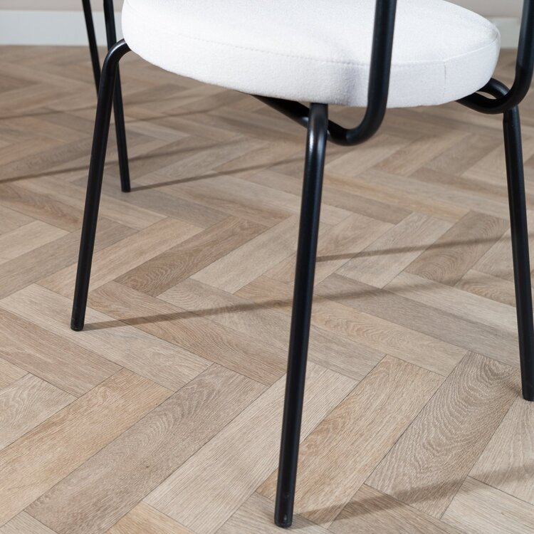 Esszimmerstuhl Lyon recycelter Stoff off white