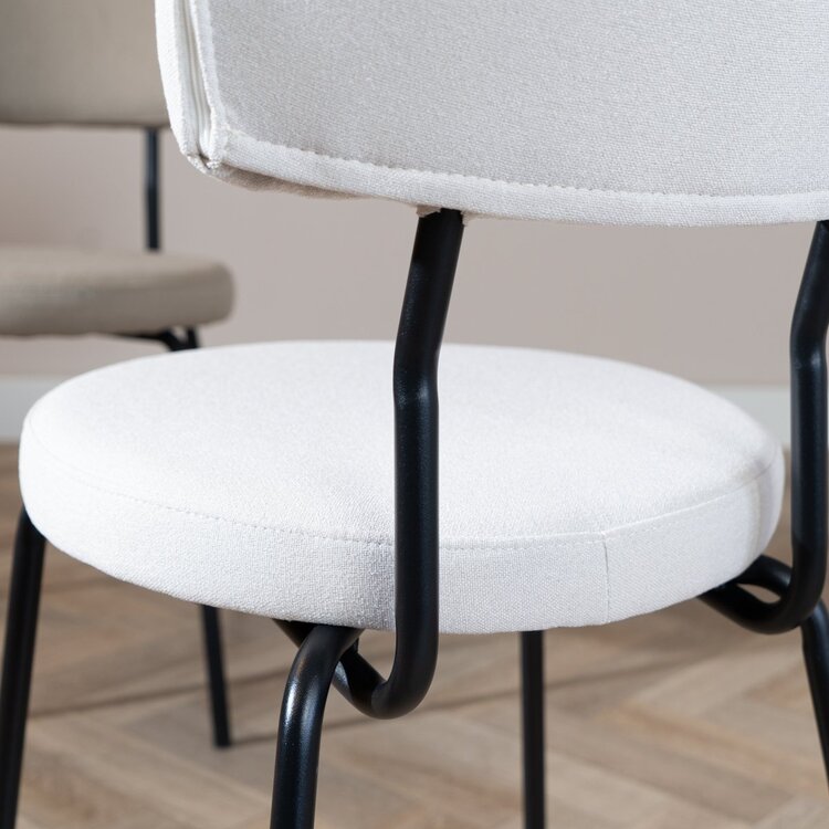 Esszimmerstuhl Lyon recycelter Stoff off white