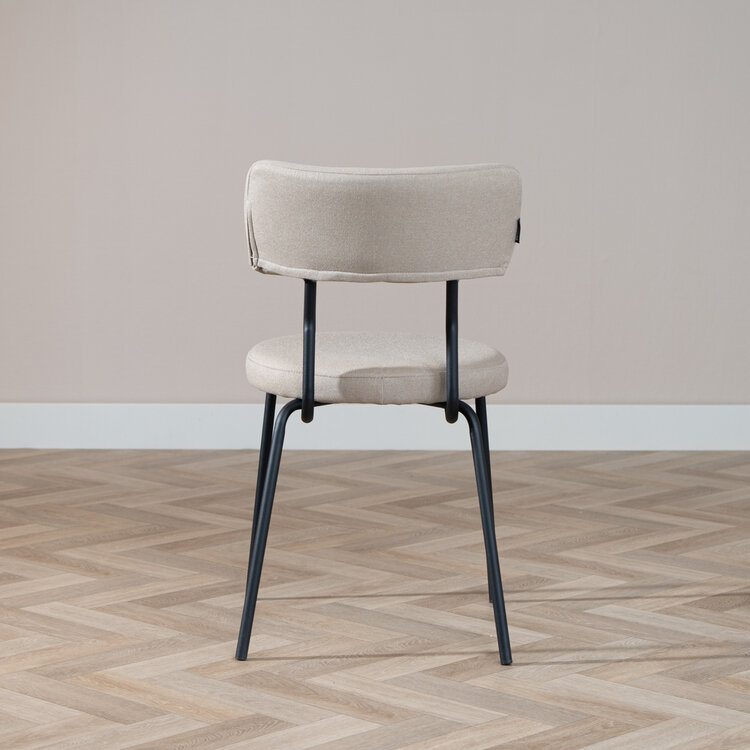 Esszimmerstuhl Lyon recycelter Stoff taupe