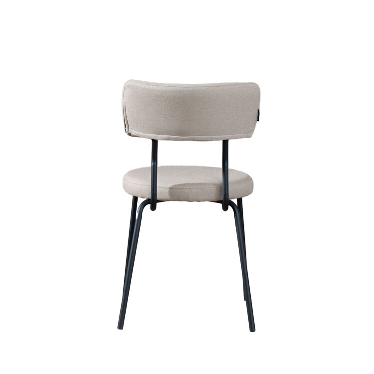 Esszimmerstuhl Lyon recycelter Stoff taupe