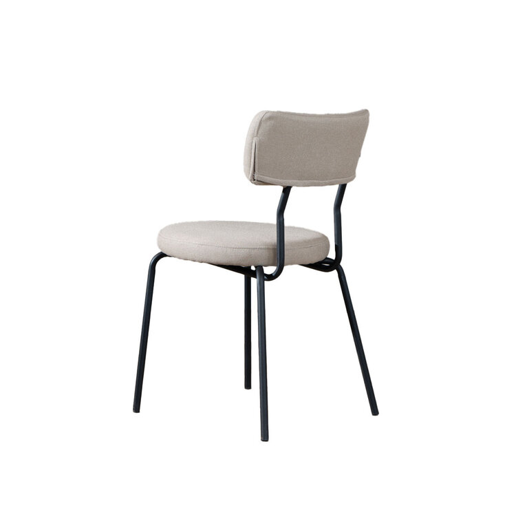 Esszimmerstuhl Lyon recycelter Stoff taupe