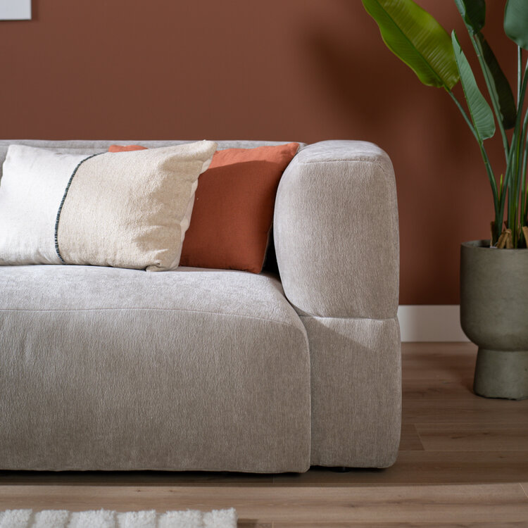 Ecksofa 6-Sitzer Karla Chenille taupe
