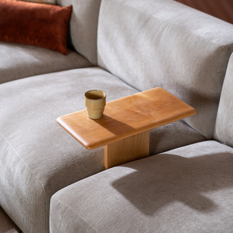 Ecksofa 6-Sitzer Karla Chenille taupe