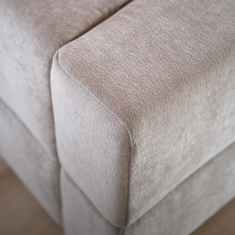 Ecksofa 6-Sitzer Karla Chenille taupe