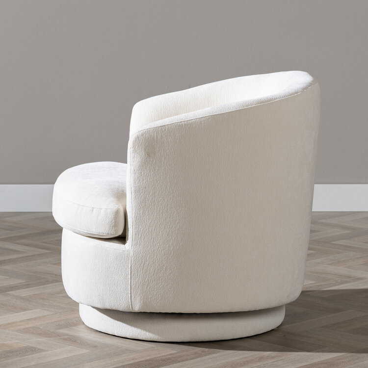 Sessel Valerie drehbar Chenille off white