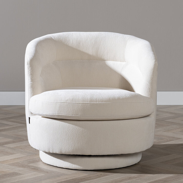 Sessel Valerie drehbar Chenille off white