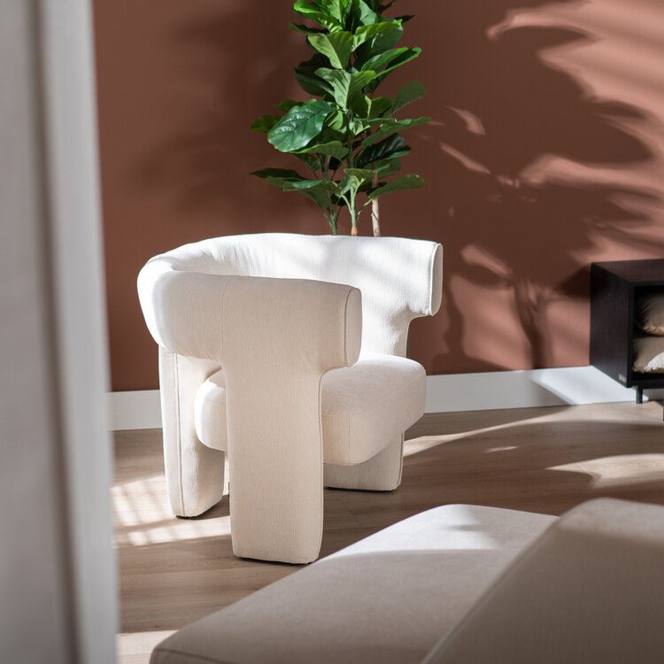 Sessel Bibi Chenille off white