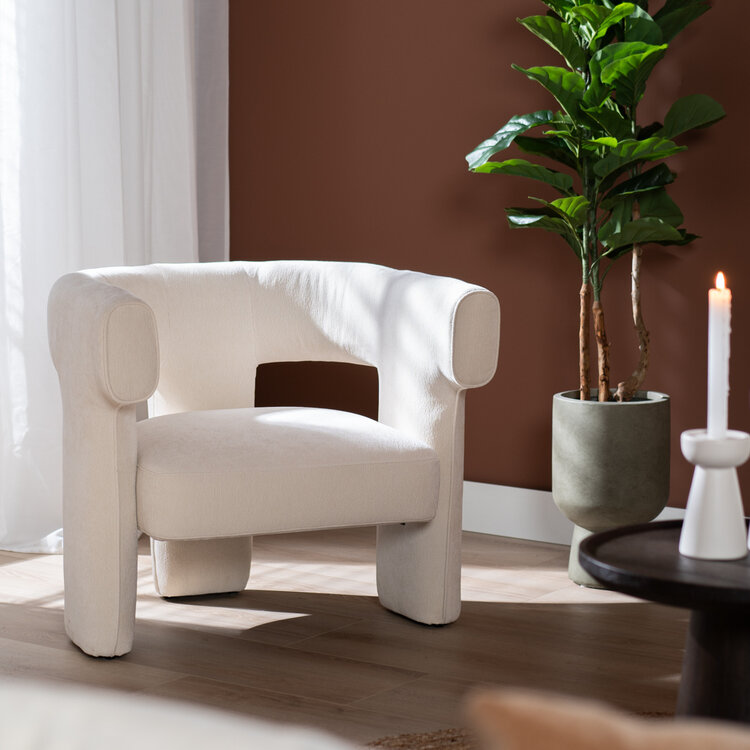 Sessel Bibi Chenille off white