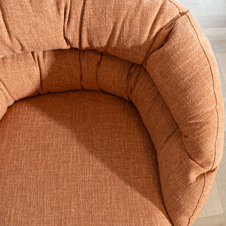 Sessel Porto drehbar Leinen kupfer