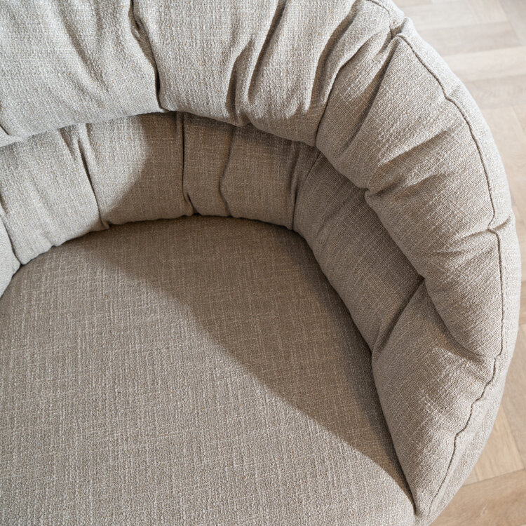 Sessel Porto drehbar Leinen taupe