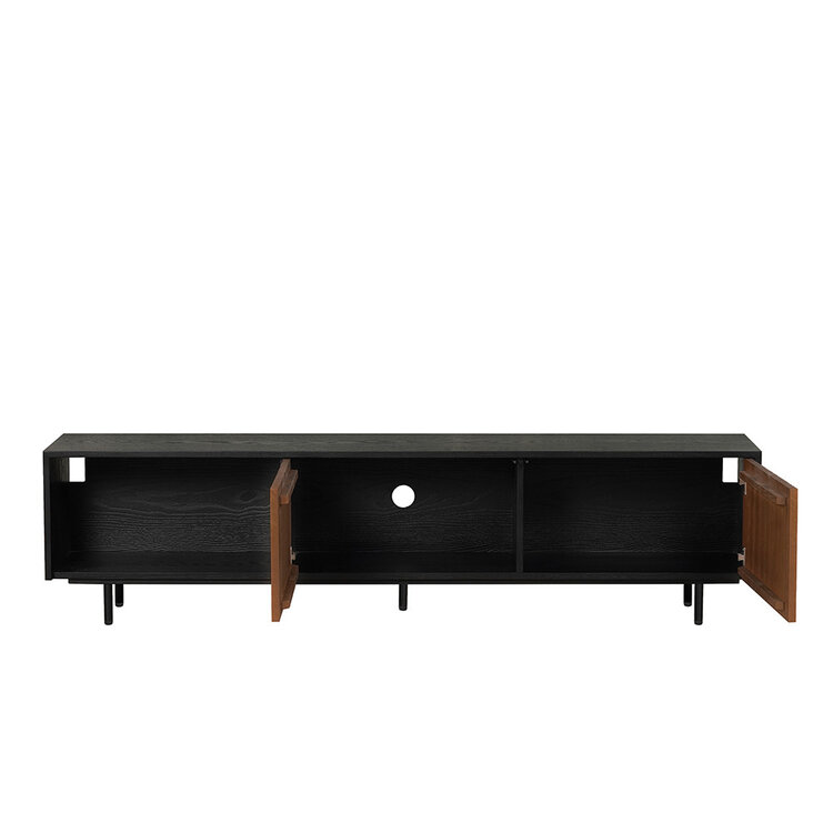 TV-Schrank Ray schwarz / Eiche dunkel 180 cm