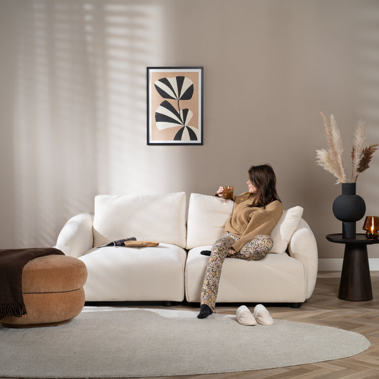 Sofa 3-Sitzer Isa Chenille off white