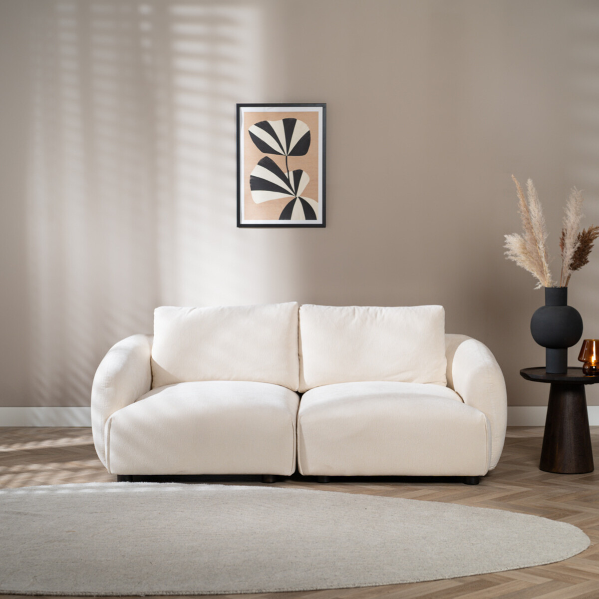 Off white microfiber sofa discount
