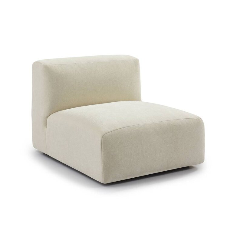Ecksofa 3-Sitzer Karla Chenille off white rechts