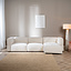 Ecksofa 3-Sitzer Karla Chenille off white rechts