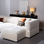 Ecksofa 3-Sitzer Karla Chenille off white rechts