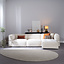 Ecksofa 3-Sitzer Karla Chenille off white rechts
