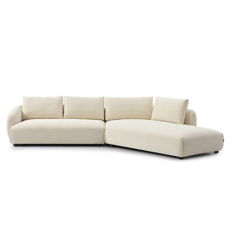 Ecksofa Isa Chenille off white rechts