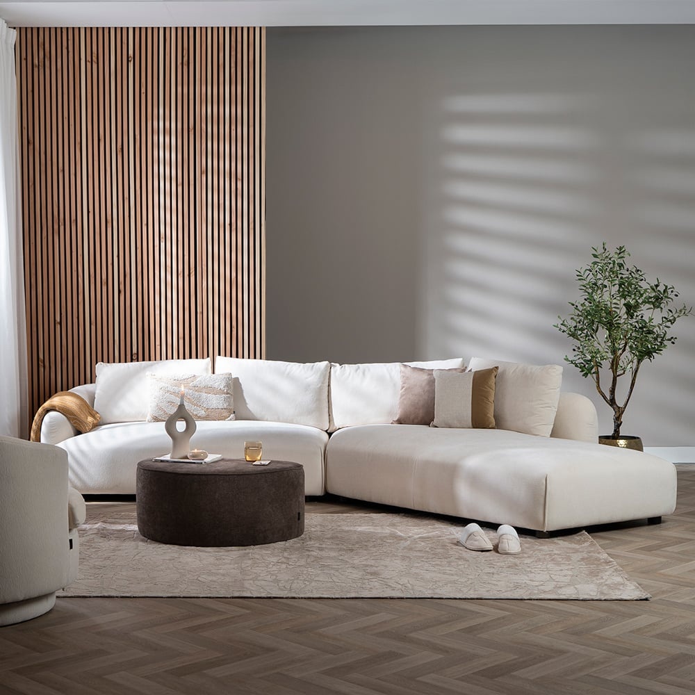 Ecksofa Isa Chenille off white rechts