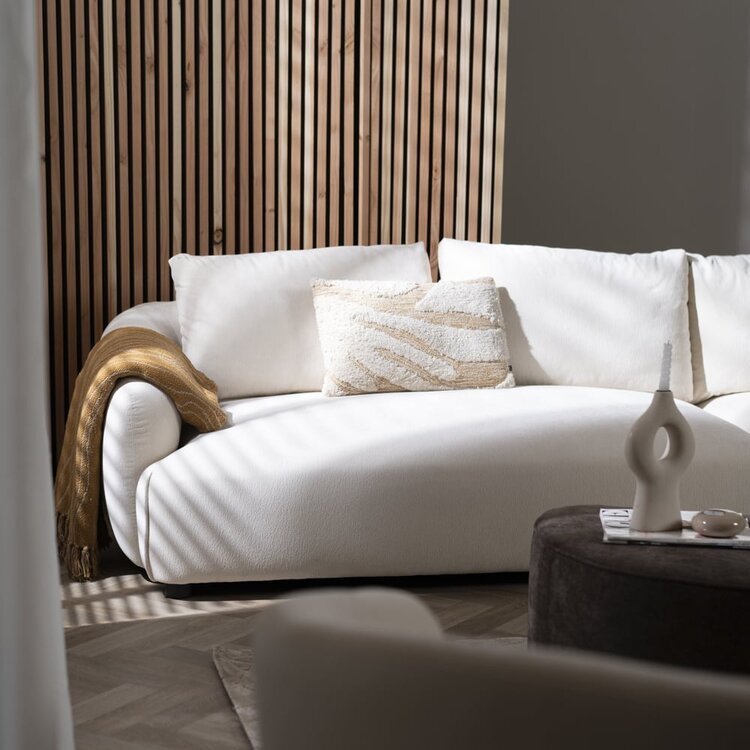 Ecksofa Isa Chenille off white rechts