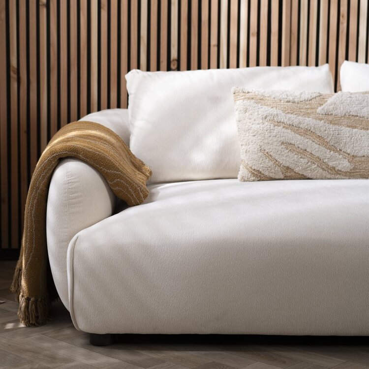 Ecksofa Isa Chenille off white rechts