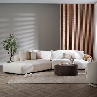 Ecksofa Isa Chenille off white links