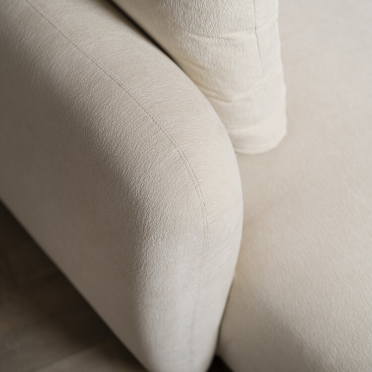 Ecksofa Isa Chenille off white links