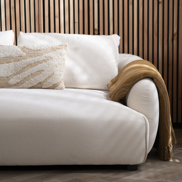 Ecksofa Isa Chenille off white links