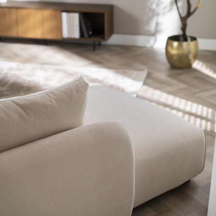 Ecksofa Isa Chenille off white links