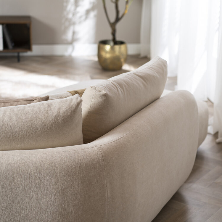 Ecksofa Isa Chenille off white links