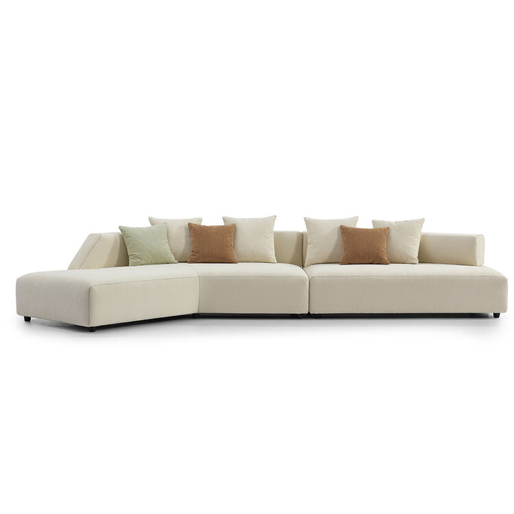 Ecksofa July Chenille off white links