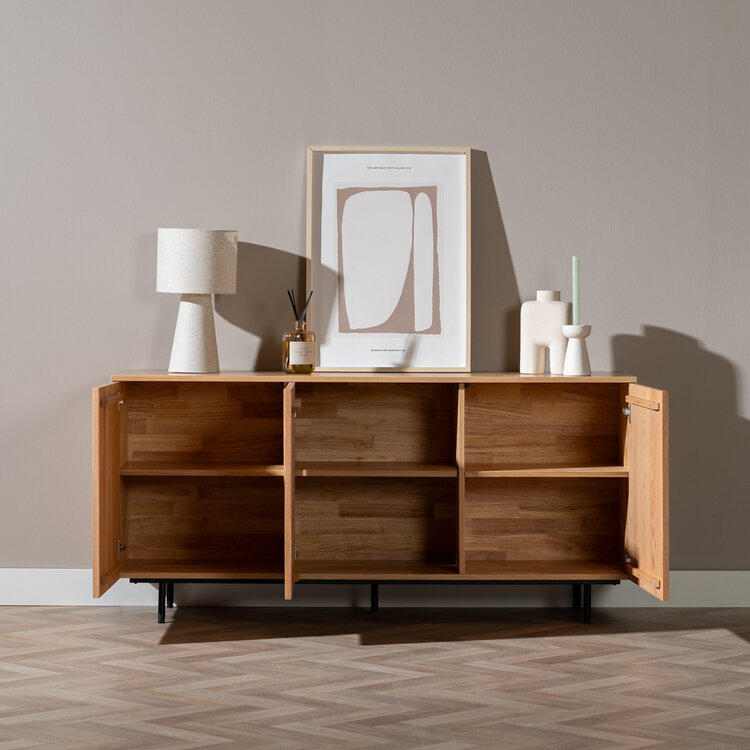 Sideboard Haley Eiche hell 160x45x74 cm