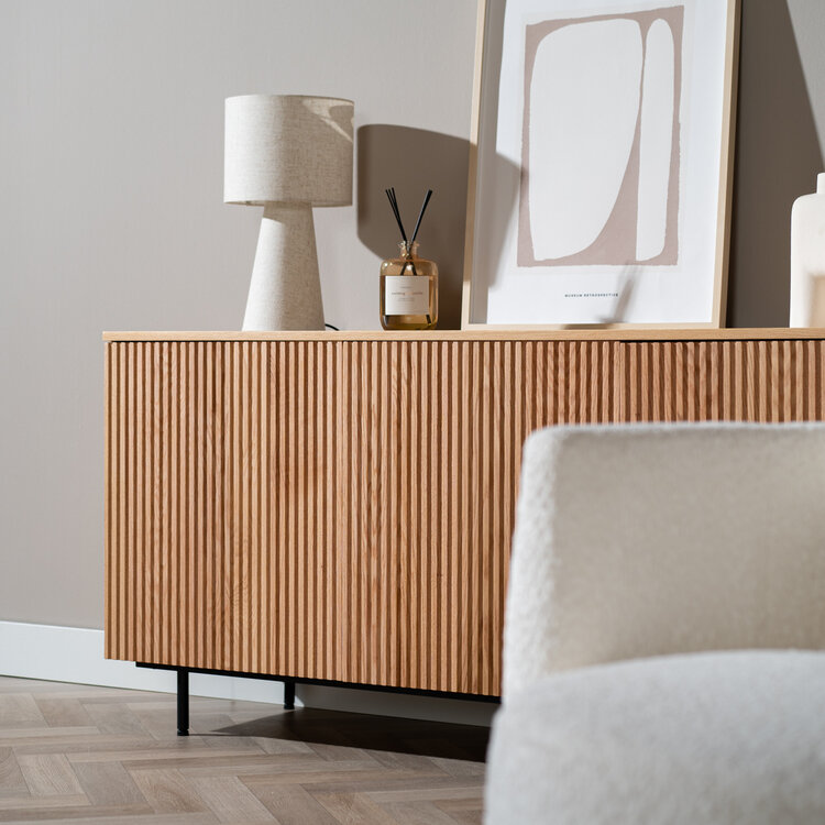 Sideboard Haley Eiche hell 160x45x74 cm