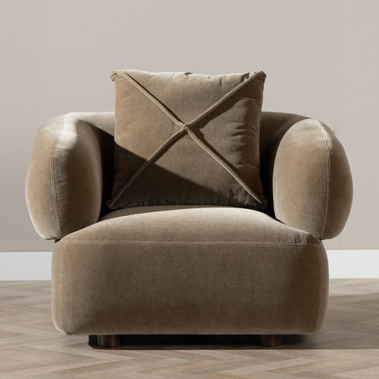 Sessel Palermo Samt braun