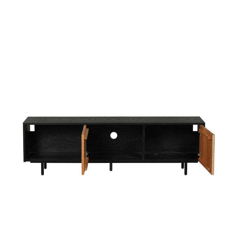 TV-Schrank Ray schwarz / Eiche hell 150 cm