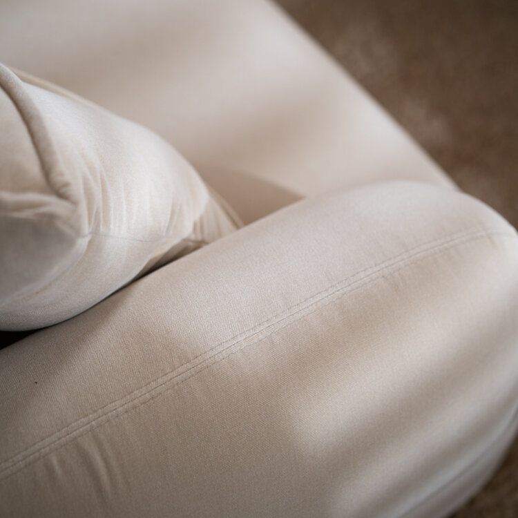 Samt Sofa Palermo 3-Sitzer beige