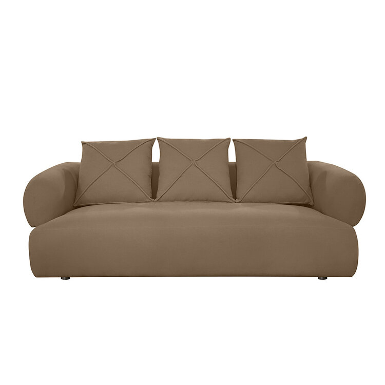 Samt Sofa Palermo 3-Sitzer taupe