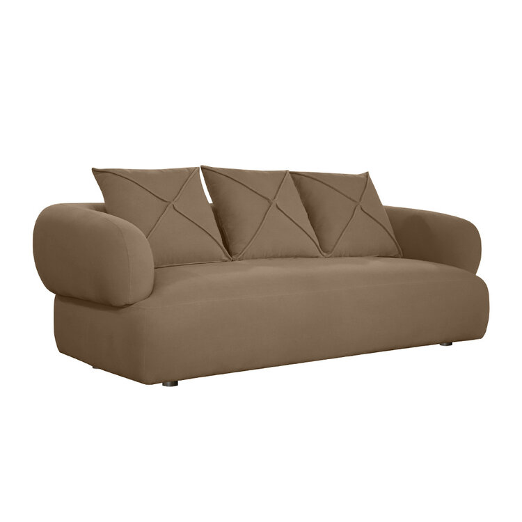 Samt Sofa Palermo 3-Sitzer taupe