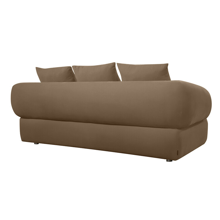 Samt Sofa Palermo 3-Sitzer taupe