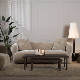Samt Sofa Palermo 3-Sitzer taupe
