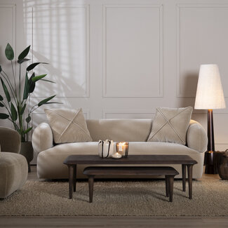 Samt Sofa Palermo 3-Sitzer taupe