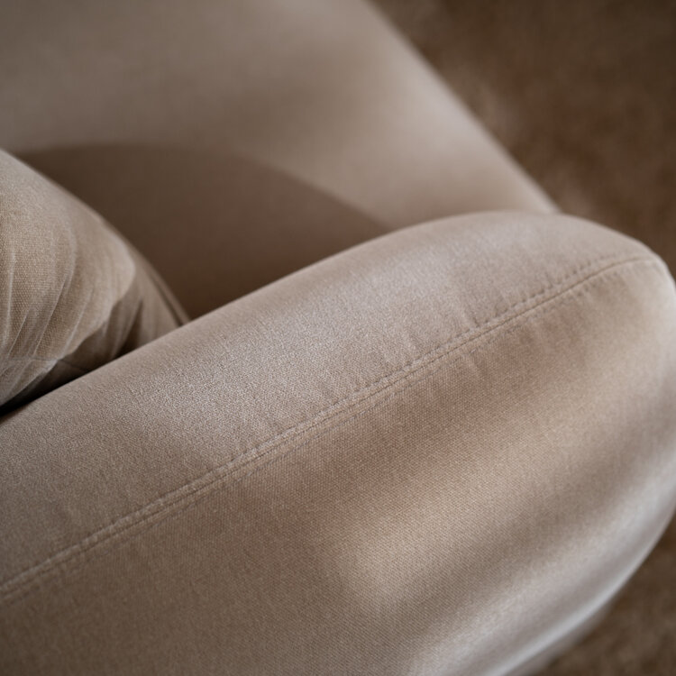 Samt Sofa Palermo 3-Sitzer taupe