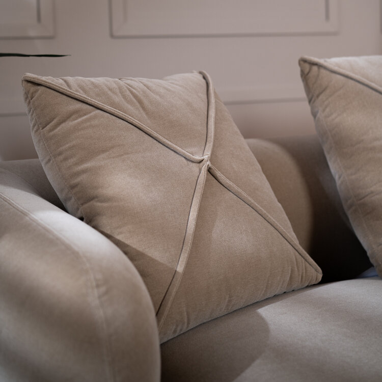 Samt Sofa Palermo 3-Sitzer taupe