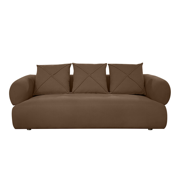 Samt Sofa Palermo 3-Sitzer braun