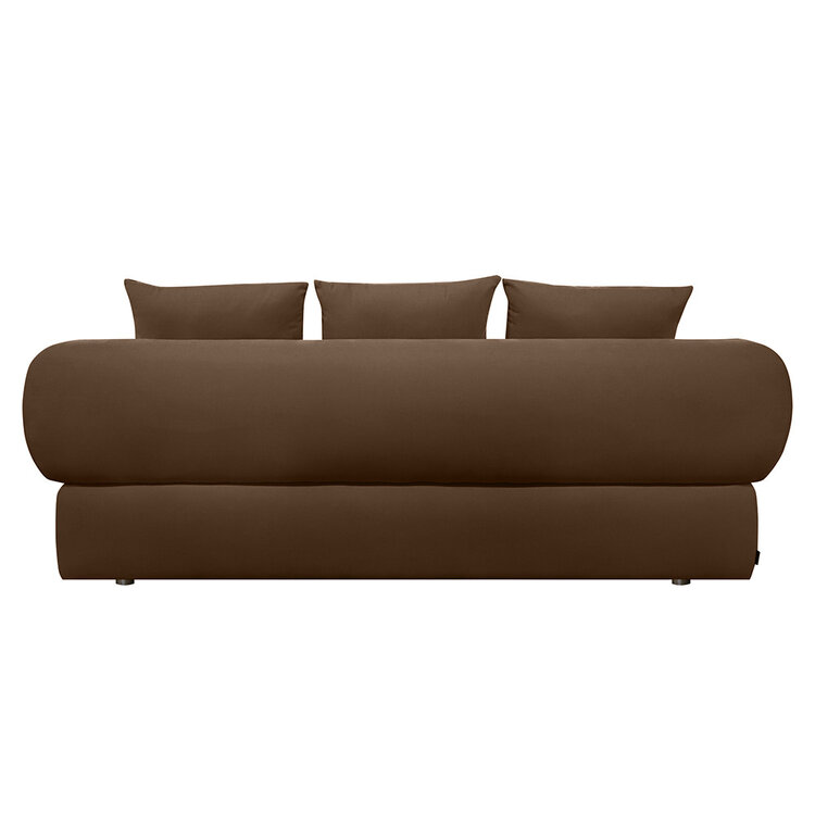 Samt Sofa Palermo 3-Sitzer braun