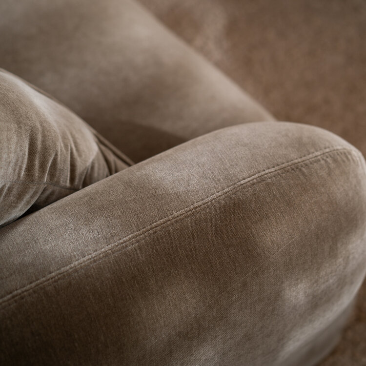 Samt Sofa Palermo 3-Sitzer braun